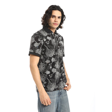 Red Circle - Self Pattern Regular Fit Polo Shirt  for - Men