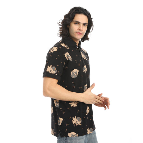 Red Circle - Self Pattern Regular Fit Polo Shirt  for - Men