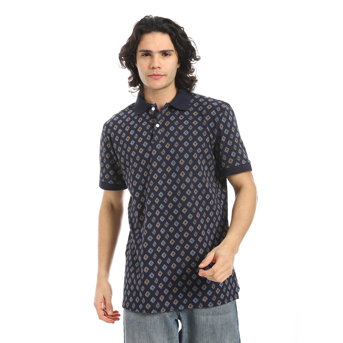 Red Circle - Self Pattern Regular Fit Polo Shirt  for - Men