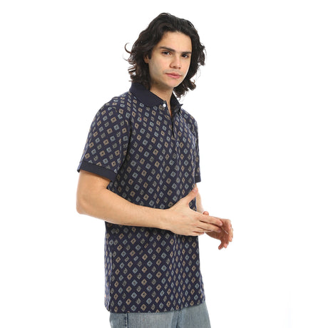 Red Circle - Self Pattern Regular Fit Polo Shirt  for - Men
