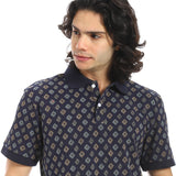 Red Circle - Self Pattern Regular Fit Polo Shirt  for - Men