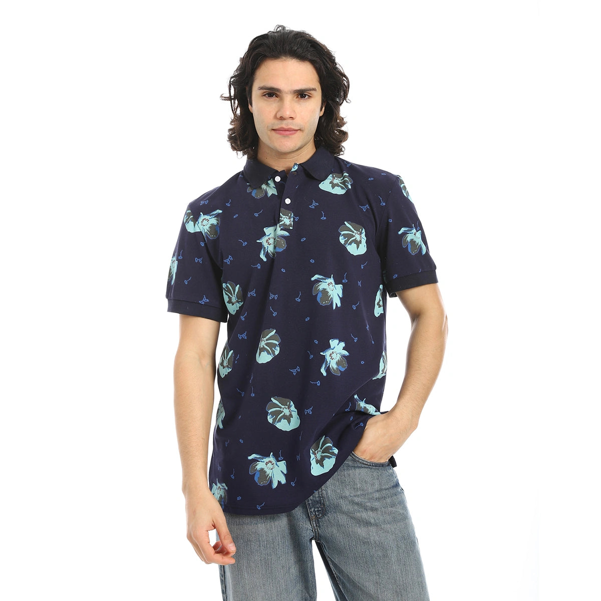 Red Circle - Self Pattern Regular Fit Polo Shirt  for - Men