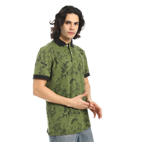 Red Circle - Self Pattern Regular Fit Polo Shirt  for - Men