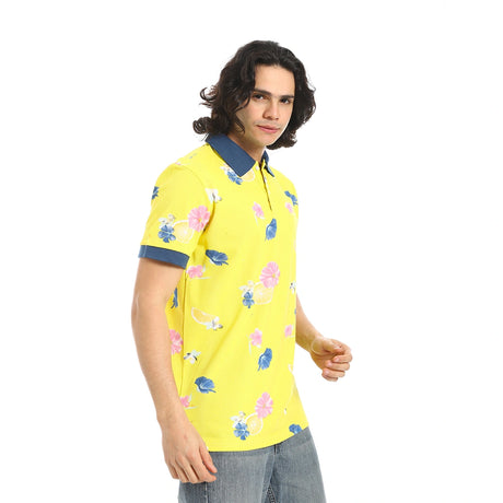 Red Circle - Self Pattern Regular Fit Polo Shirt  for - Men