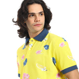Red Circle - Self Pattern Regular Fit Polo Shirt  for - Men
