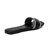 v branda - Slipper Leather With Glitter - women