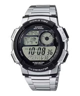 CASIO - Watch for Men AE-1000WD-1AVDF Digital Resin Band Silver
