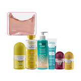 Azha - azha body lotion100ml+azha roll on60ml+azha serum30ml+azha peeling30ml+azha micellar water200ml+clear200ml+ kashmir bag