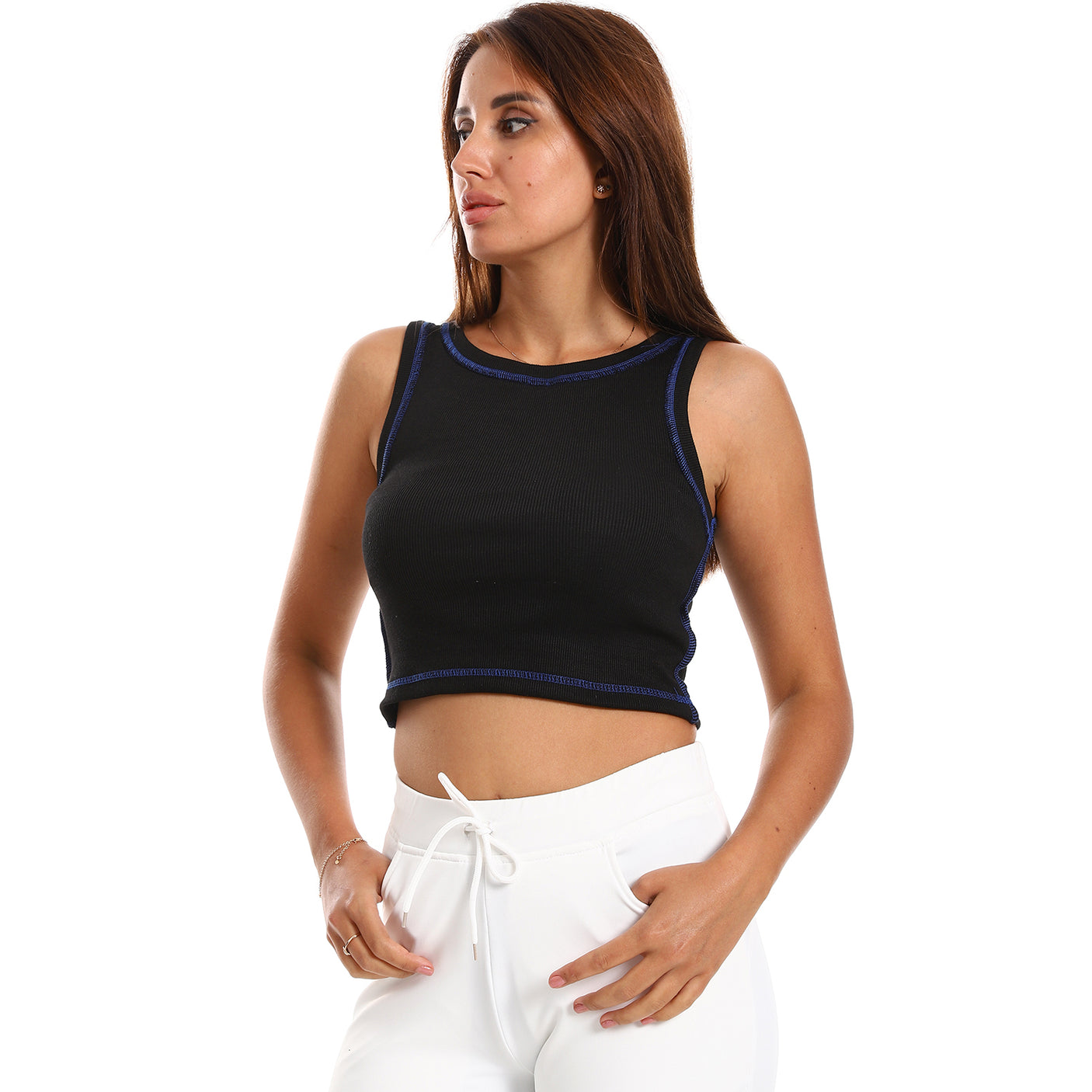 Red circle -  - Sleevles With Details Tank Top