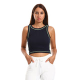 Red circle -  - Sleevles With Details Tank Top