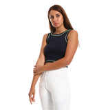 Red circle -  - Sleevles With Details Tank Top