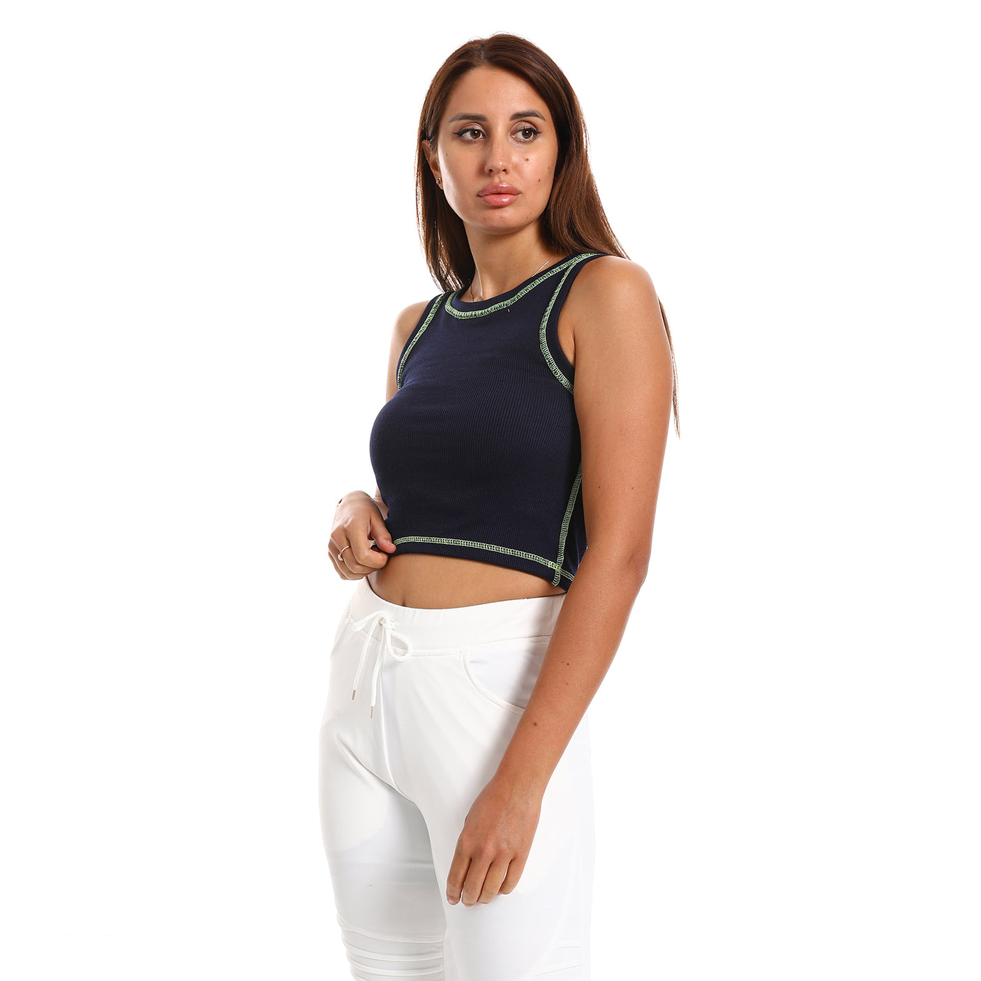 Red circle -  - Sleevles With Details Tank Top