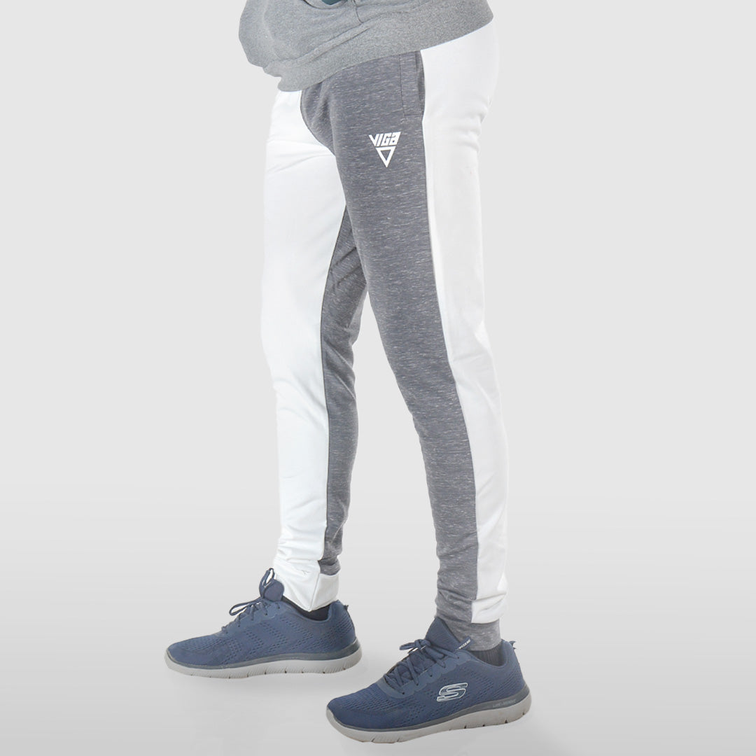 champs land - Men bicolored sweatpants- White-Grey