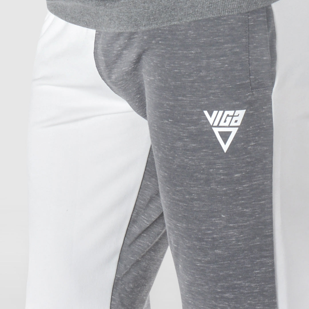 champs land - Men bicolored sweatpants- White-Grey