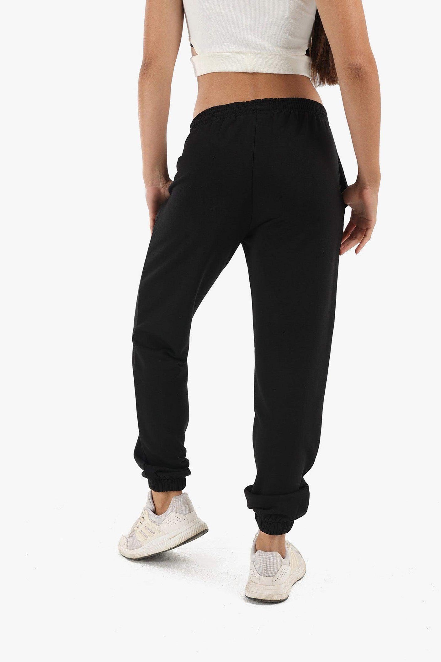 Carina -  Black Printed Lounge Jogger