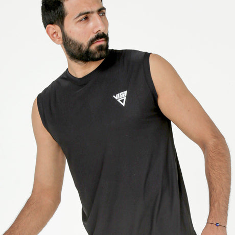 champs land - Viga Basic Dry Fit Tank Top-Black