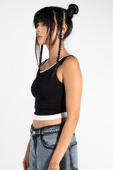 Carina - Black/White - Tank Top