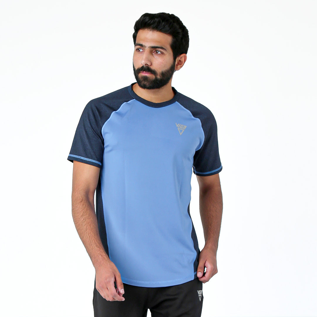 Champs Land - Double face Performance t-shirt - Aqua Blue