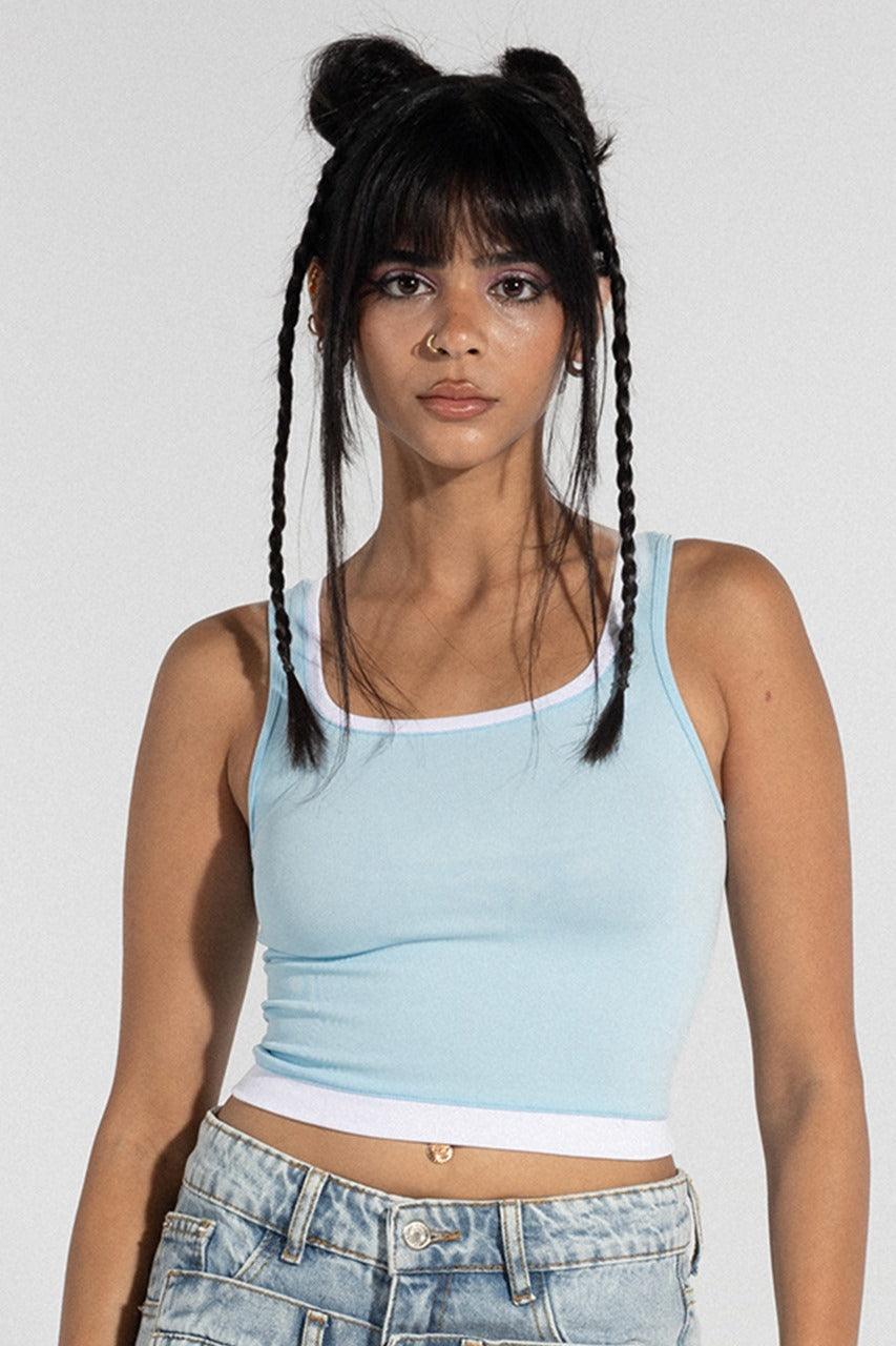Carina - Grey/Pink - Tank Top
