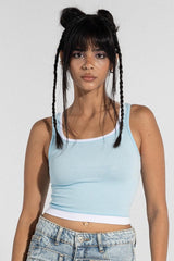 Carina - Grey/Pink - Tank Top
