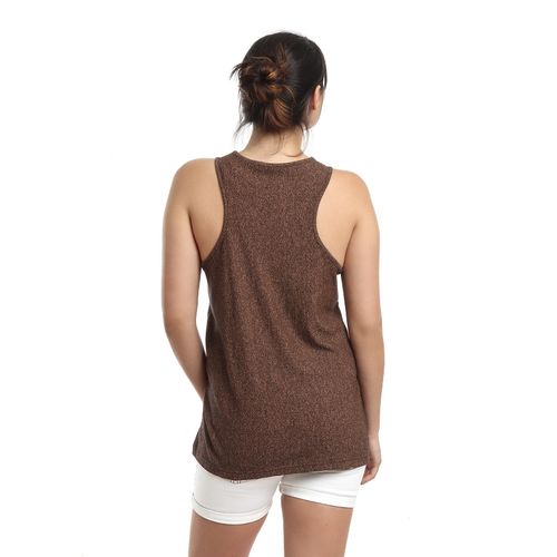 champs land - Agu round- neck shirt short sleeve - brown