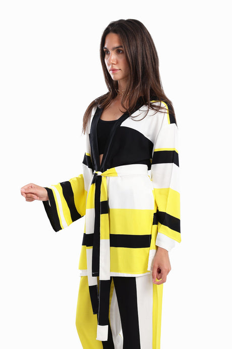 Carina - Tritone Open Front Cardigan