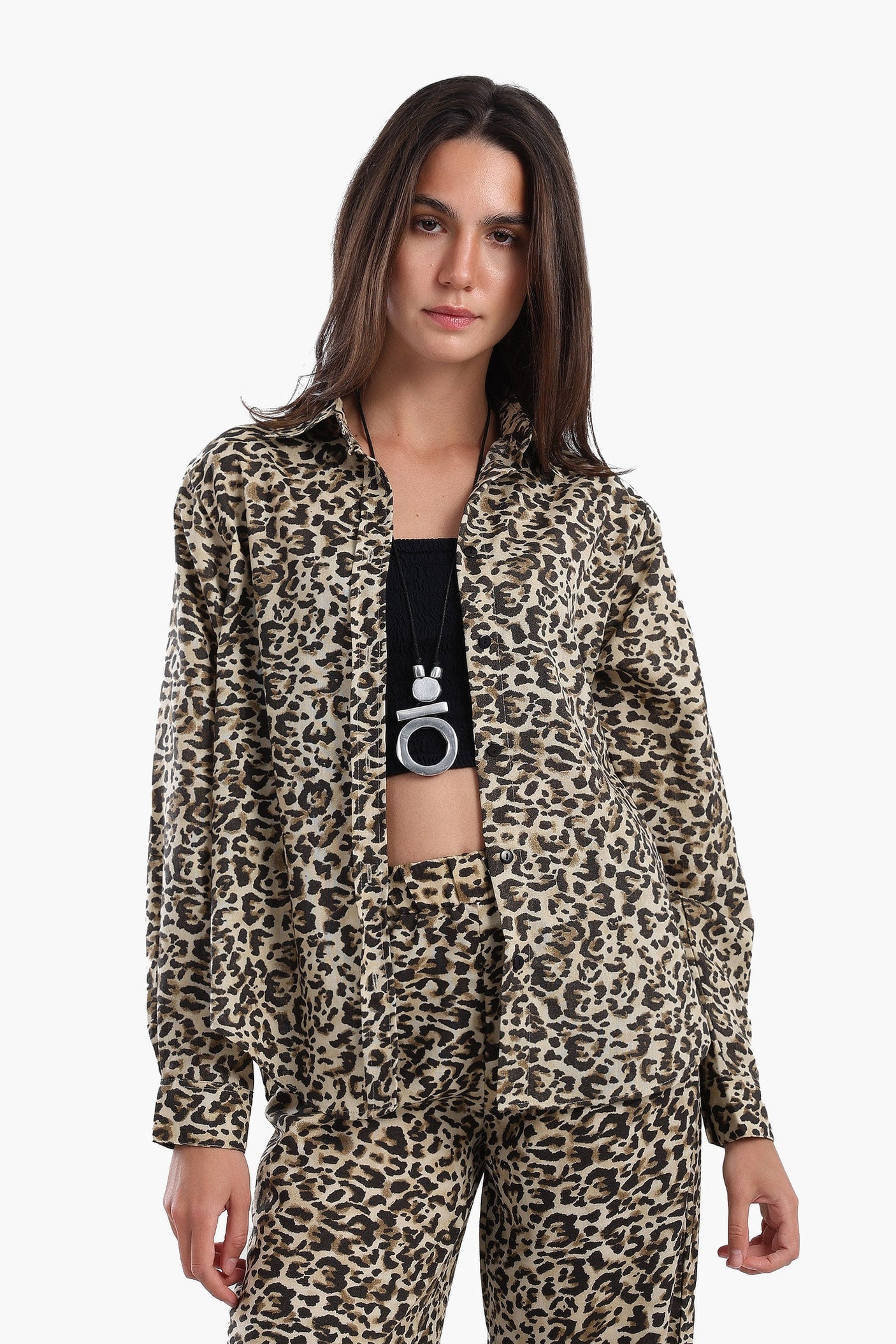 Carina - Animal Print Colored Shirt
