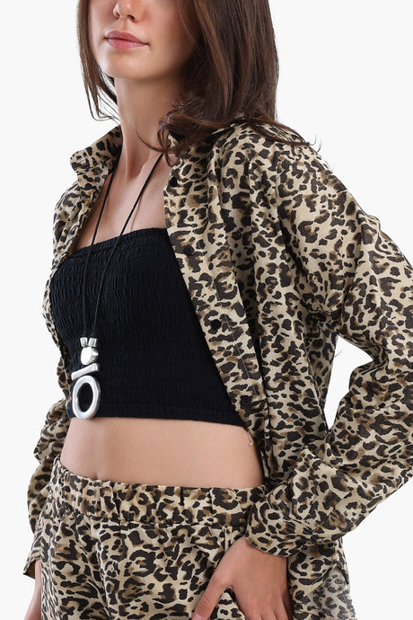 Carina - Animal Print Colored Shirt