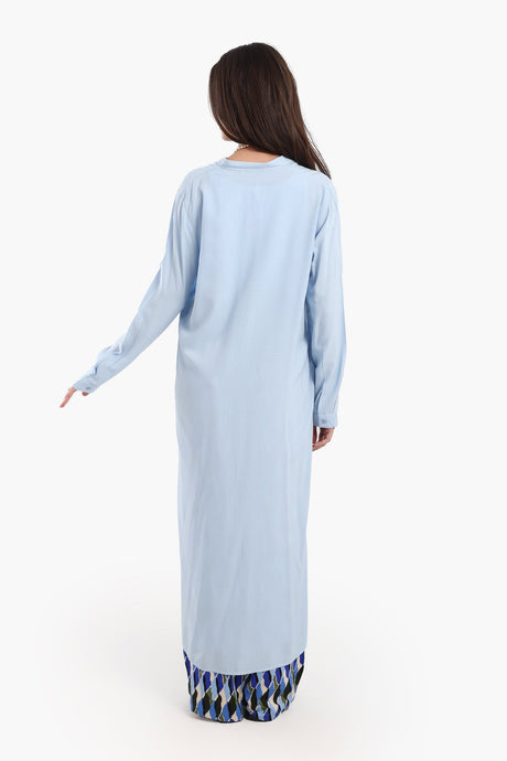 Carina - Long Plain Shirt Dress