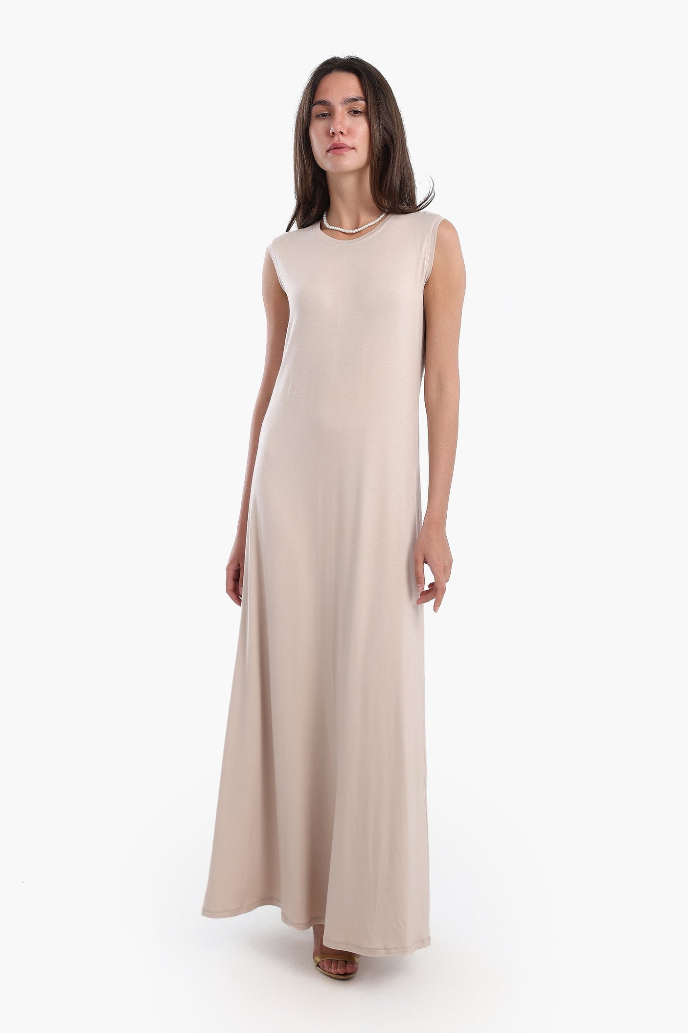 Carina - Viscose Solid Pattern Dress