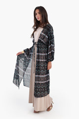 Carina - Printed Kimono with Elastic Waist