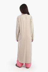 Carina - Long Plain Shirt Dress