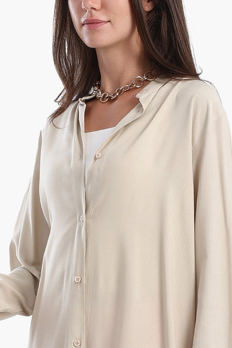 Carina - Long Plain Shirt Dress