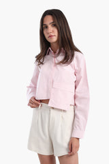 Carina - Cropped Hidden Placket Shirt