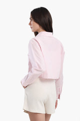 Carina - Cropped Hidden Placket Shirt