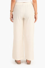 Carina - Self Pattern Linen Pants