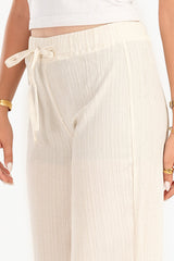Carina - Self Pattern Linen Pants