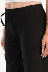 Carina - Self Pattern Linen Pants