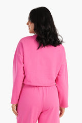 Carina - Cropped Plain Lounge Sweatshirt