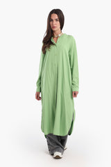 Carina - Long Plain Shirt Dress