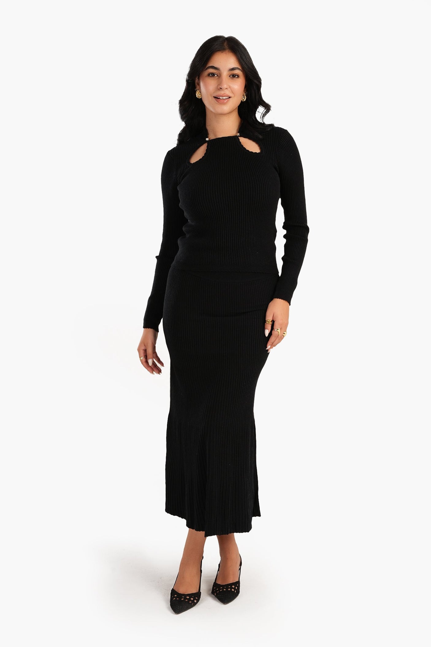Carina -Cut-out Ribbed Top