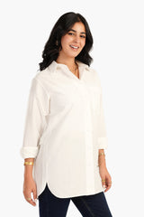 Carina -Poplin Shirt with Chest Pocket