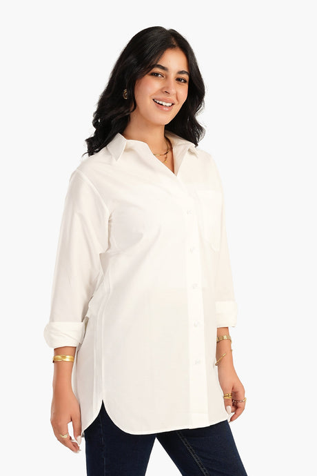 Carina -Poplin Shirt with Chest Pocket