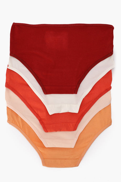 Carina - Pack of 5 Colored Brief Panties