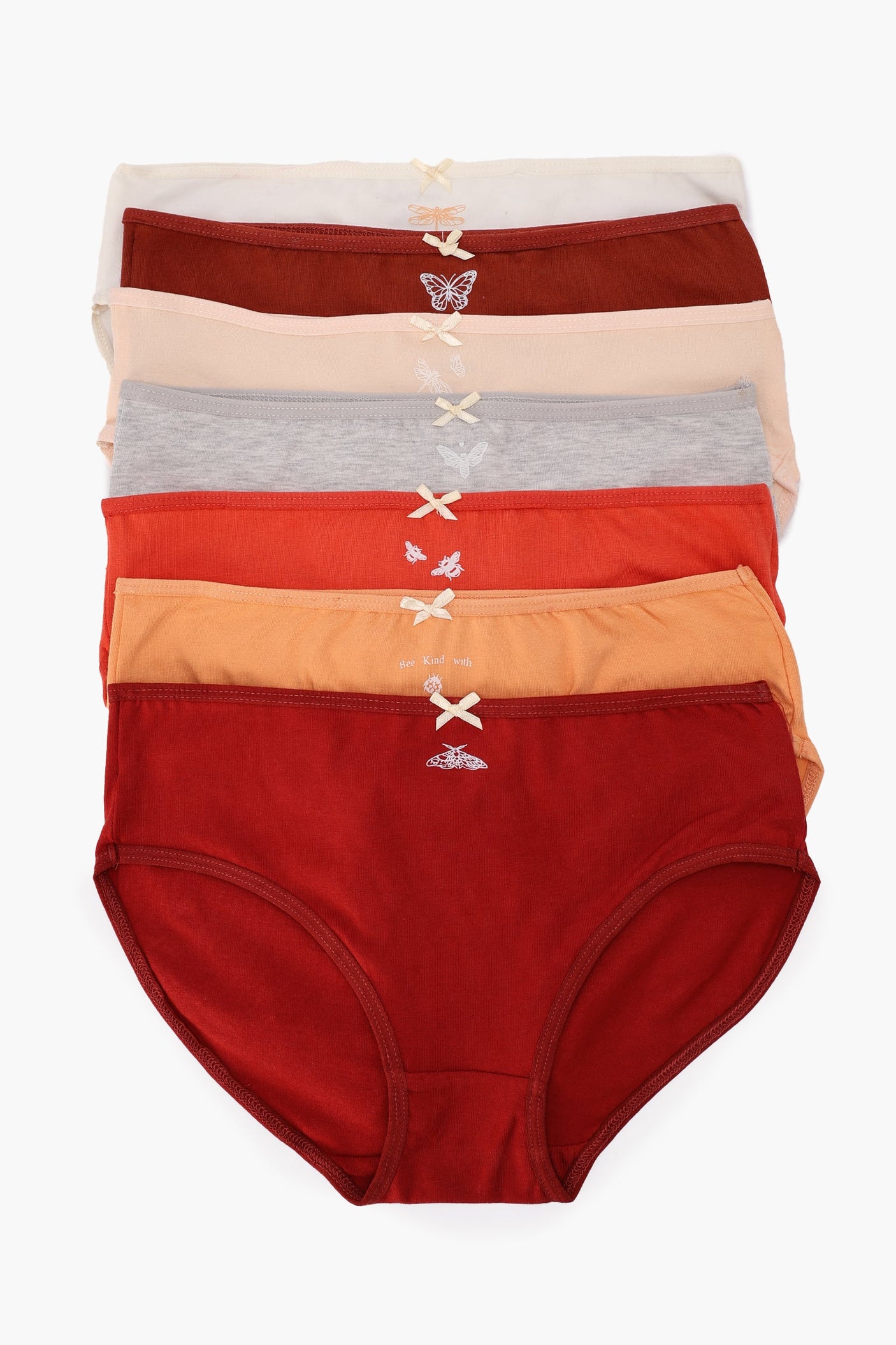 Carina - Pack of 7 Girly Brief Panties