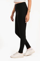 Carina - Black Jersey Leggings