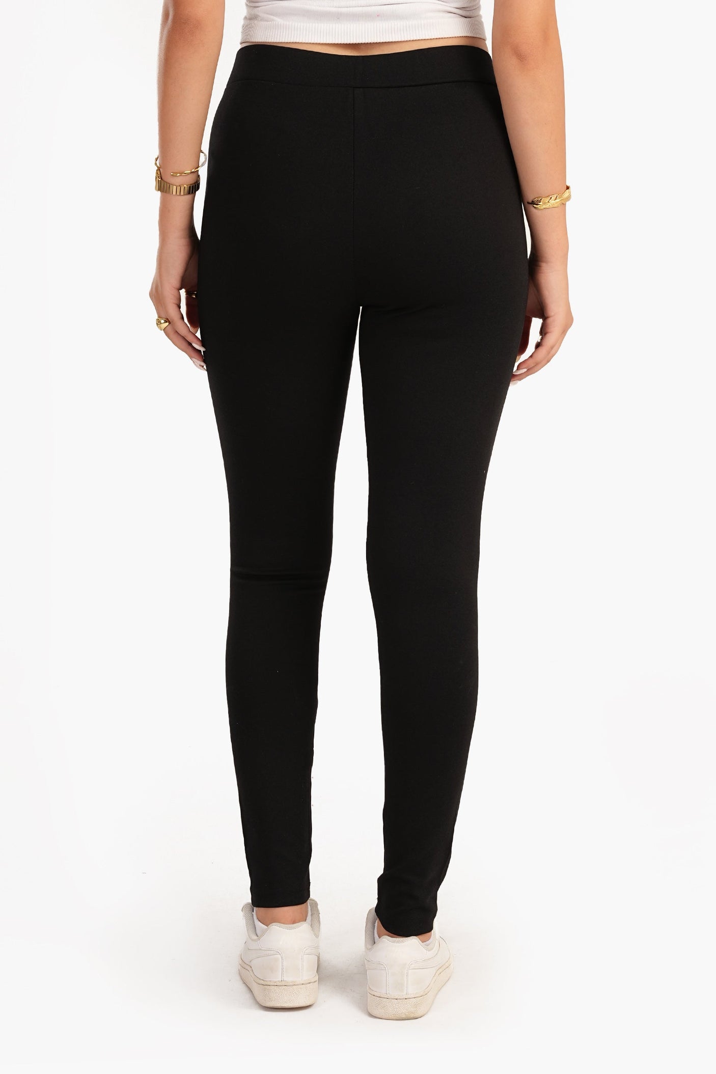 Carina - Black Jersey Leggings