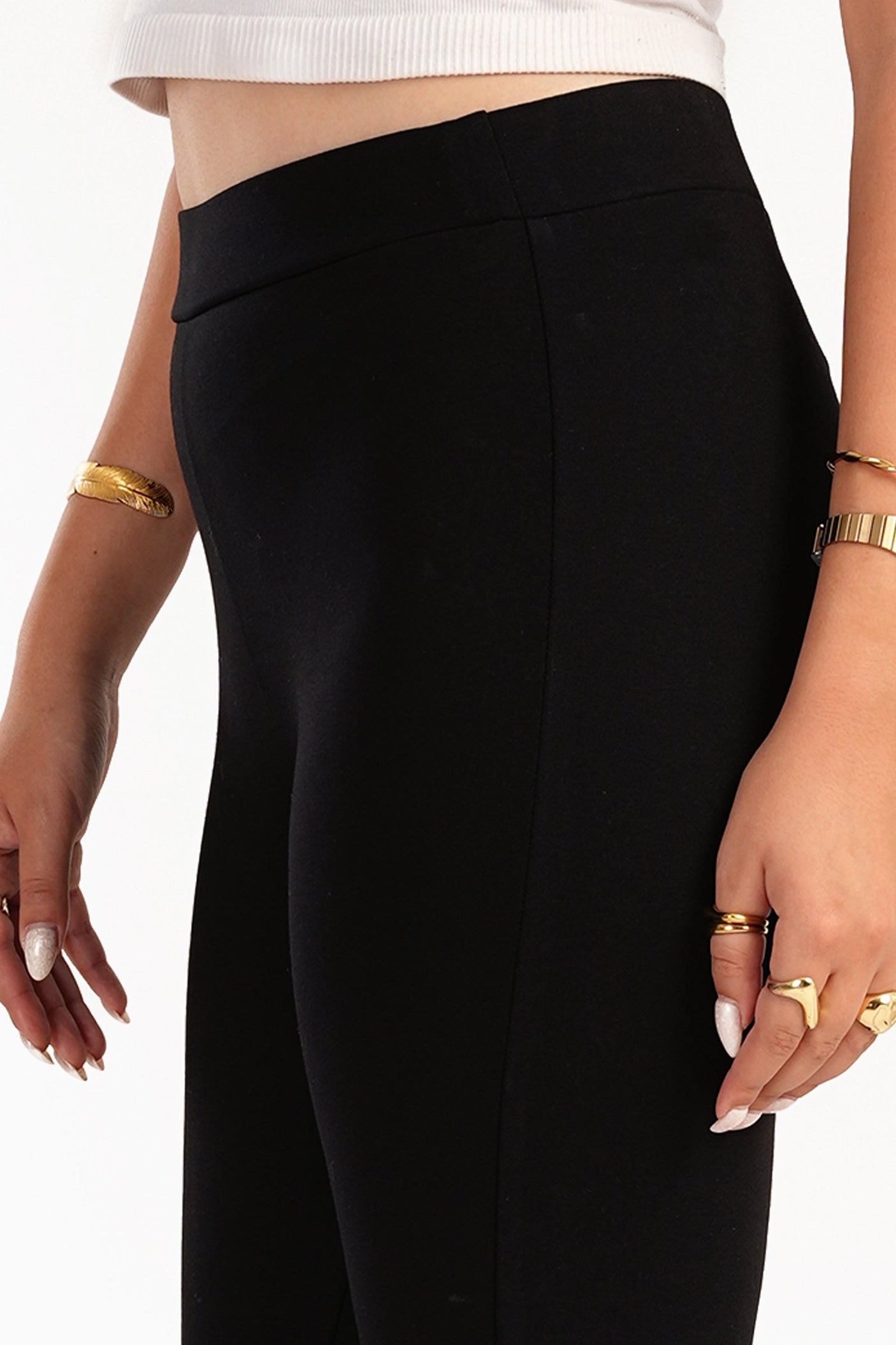 Carina - Black Jersey Leggings