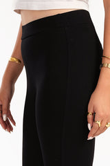 Carina - Black Jersey Leggings