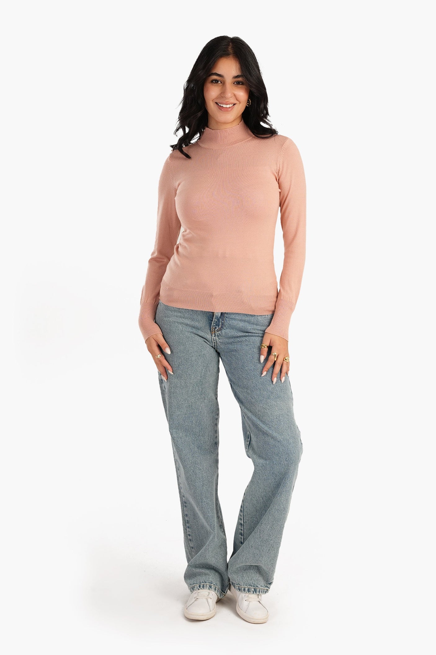Carina -Loose Basic T-Shirt with Slit